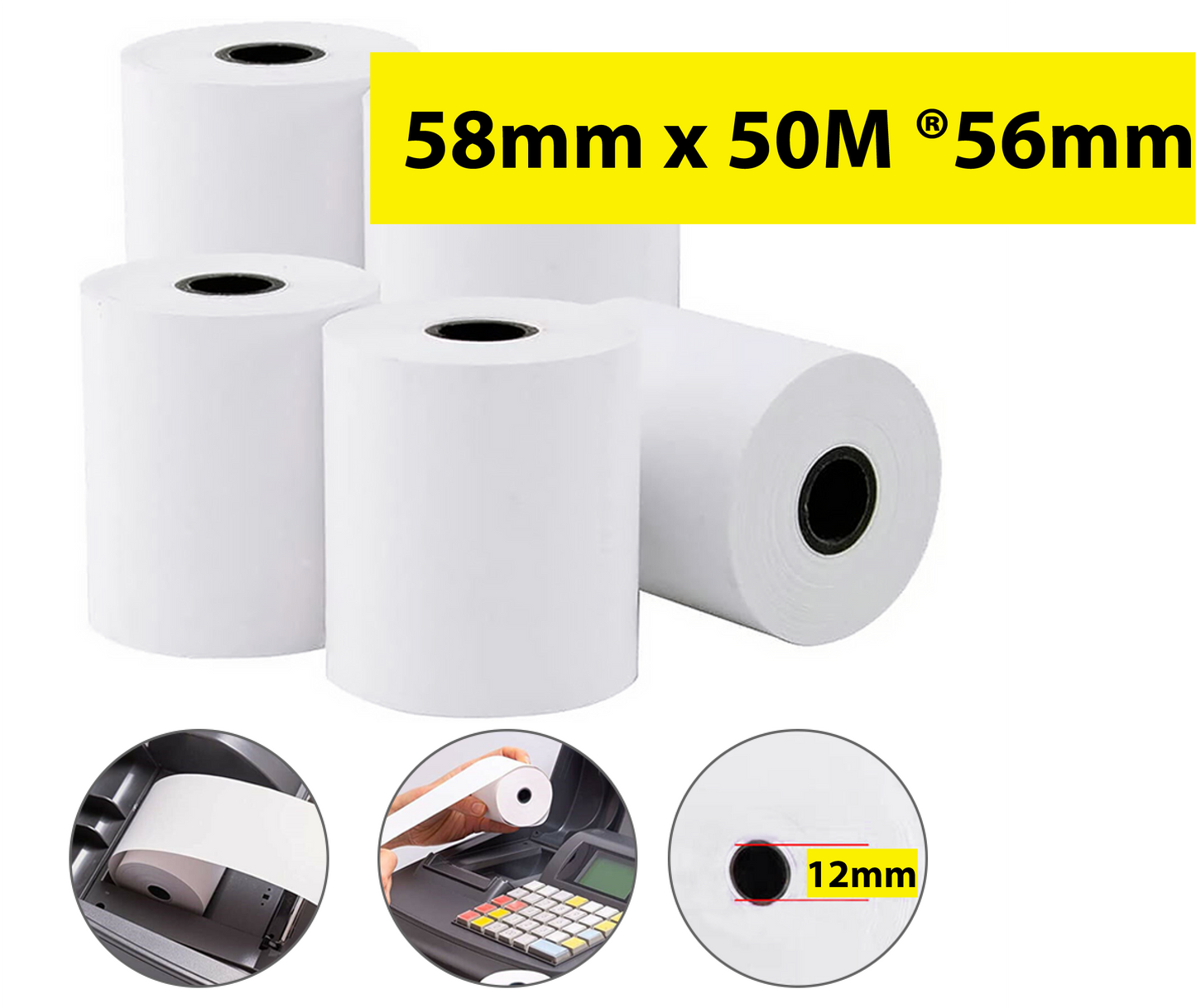 Thermorollen 57mm x 50M x 12mm ® 56mm