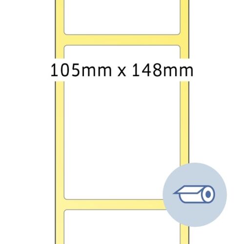 1000 Thermo Versand Etiketten 105 x 148 mm - 2 Rollen - Kern: 25 mm DHL GLS Hermes