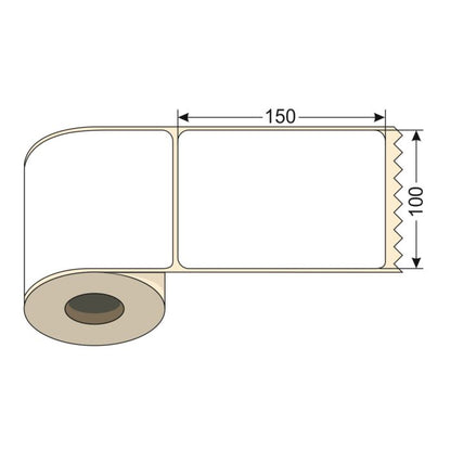 5000 Thermo Versand Etiketten 100 x 150 mm - 10 Rollen - 1 Zoll - DHL DPD GK420